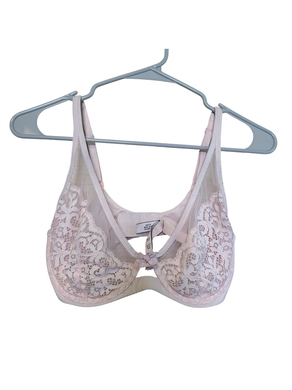 Victorias Secret Body By Vicrtoria Unlined Demi Sheer Lace Bra‎ Womens 36D Lace